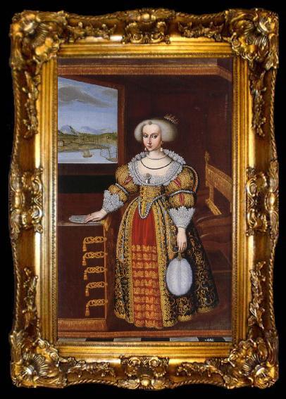 framed  Jacob Heinrich Elbfas Queen Kristina,mellan tens and thirteen am failing, ta009-2